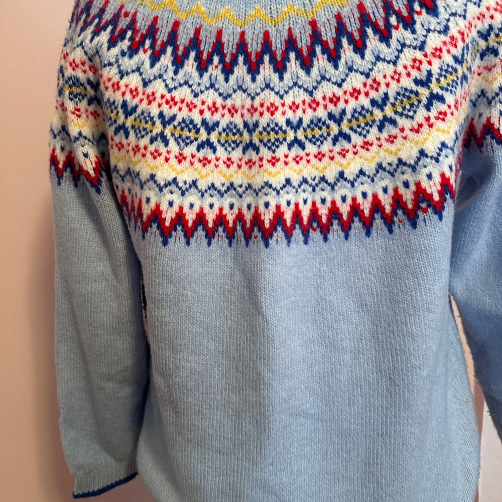 Joules Multicolor Patterned Crew Neck Sweater - image 5